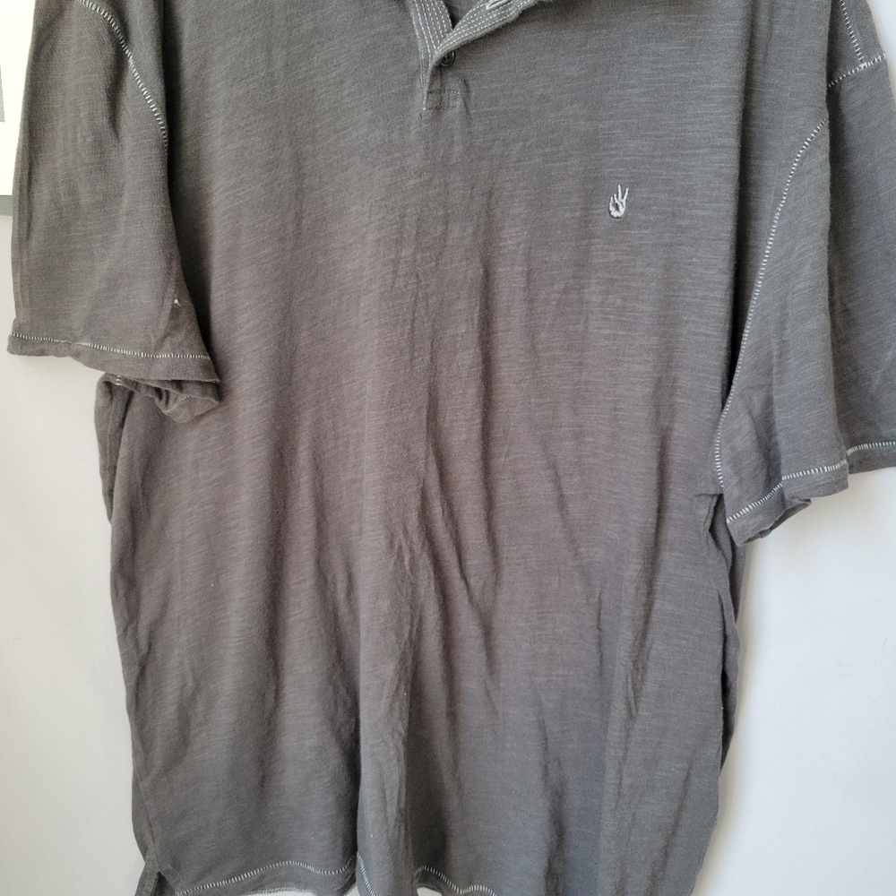 John Varvatos Short Sleeve Polo Shirt Gray XXL - Picture 6 of 14